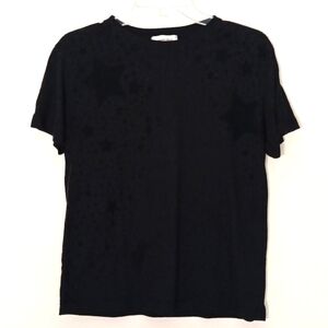 HAPPY DAYS USA Short Sleeve Tee with Sheer Stars,size M